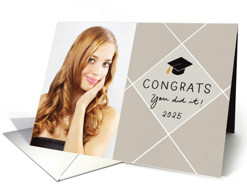Graduation 2025 Handwritten Congrats Photo card (1911214)