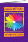 Happy Birthday - Friend - Flowers card
