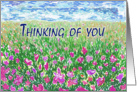 Thinking of you - spring meadow card