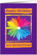 Happy Birthday - Friend - Flowers card