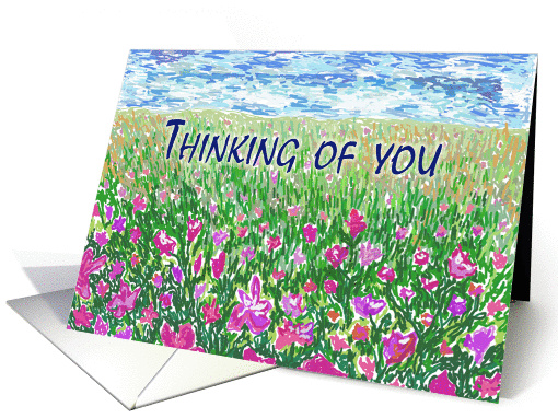 Thinking of you - spring meadow card (1198598)