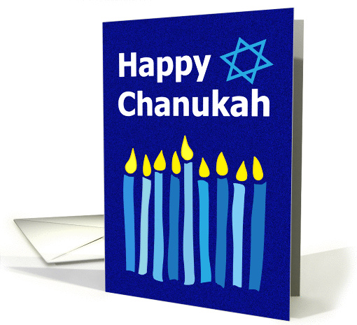 Happy Chanukah - Menorah, Star of David card (1224554)