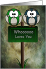 Whoooo Loves You Card