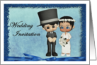 Wedding Invitation Cute Bride and Groom card