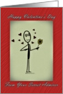 Secret Admirer Valentine, Love, Hearts and Flower card