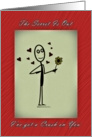 Secret Admirer Crush, Love, Hearts and Flower card
