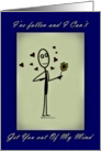 Falling for you, Crush, Love, Hearts and Flower card