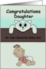 Congratulation on a new baby Girl Daughter card