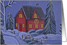 First Snow Holiday House Blank card