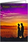 Happy Anniversary Sunset Silhouette card