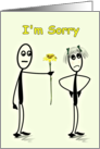 Im Sorry with Flower from Him to Her card
