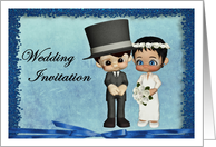 Wedding Invitation Cute Bride and Groom card