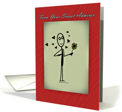 Secret Admirer Romance, Love, Hearts and Flower card (1058885)