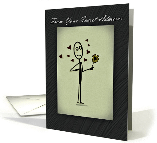 Secret Admirer Romance, Love, Hearts and Flower card (1058889)