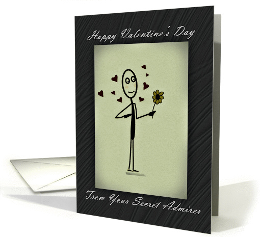 Secret Admirer Valentine, Love, Hearts and Flower card (1058915)
