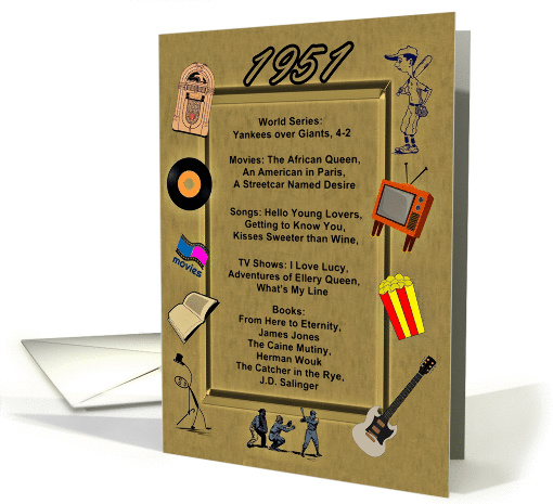 1951 Great Events Birthday card (1063149)