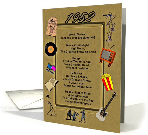 1952 Great Events Birthday card (1063151)
