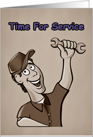 Customer reminder for service from auto mechanic card
