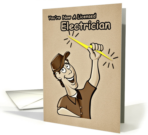Congratulations on becoming a licensed electrician card (1064325)