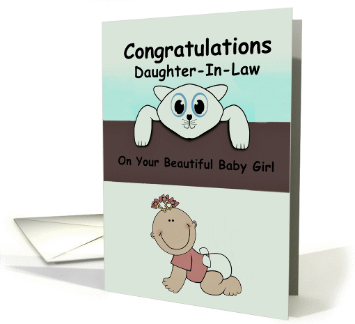 Congratulation on a new baby Girl Daughter-In-Law card (1064827)