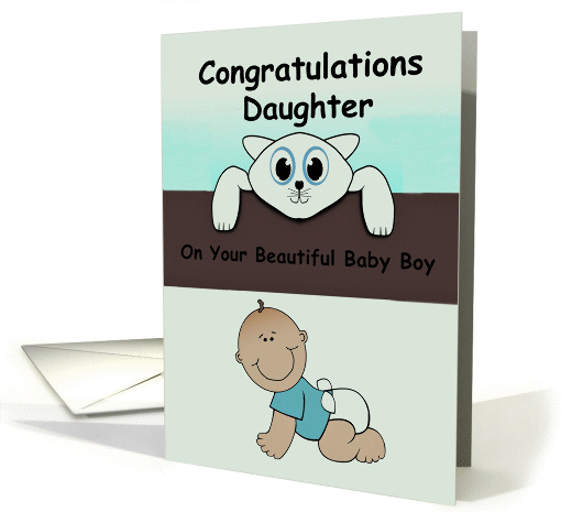 Congratulation on a new baby Boy Daughter card (1064833)