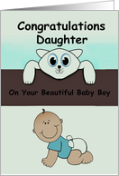 Congratulation on a new baby Boy Daughter card