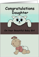 Congratulation on a new baby Girl Daughter card