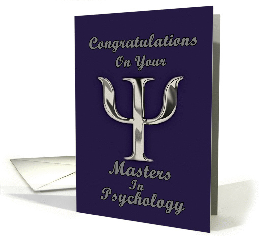 Congratulations on Your Masters in Psychology card (1068709)