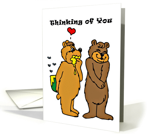 Thinking of You with bears Blank Note card (1083566)
