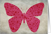 Red Butterfly Blank Note card