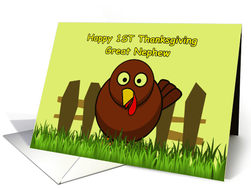 Happy First Thanksgiving Great Nephew card (1154038)