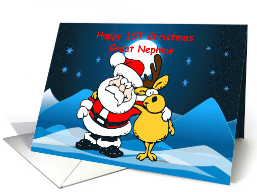 Happy First Christmas Great Nephew card (1154052)