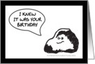 I KNEW IT WAS YOUR BIRTHDAY - DUMB AS A ROCK card