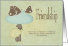 Friendship Thank You - Butterflies & Toadstools card