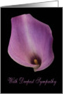 With Deepest Sympathy, Purple Lily card