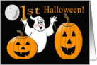 1st Halloween - Ghost, Jack-O-Lanterns card