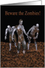 Beware Zombies Halloween Card