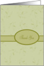 Sympathy Thank You - Soft Mossy green leaves card