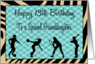 Granddaughter 13th Birthday - Girl Sports Silhouettes card
