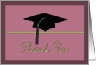 Wine Graduation Thank you - Graduation Cap card
