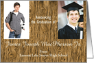 Wood Grain Graduation Announcement - Personalize card