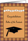 Brown & Plaid Congratulations Father of the Graduate card