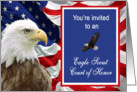 Eagle Scout Court of Honor Invitation - American Bald Eagles & American Flag card