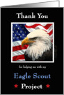 Eagle Scout Thank You - Eagle & Amercan Flag card