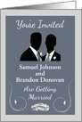 Custom Gay Wedding Invitation - Wedding Rings card