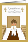 Boy First Communion - White Suit card