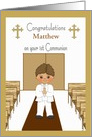 Custom Boy First Communion Card