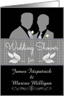 Custom Gay Wedding Shower Invitation - Silhouettes card