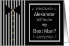 Custom Be My Best Man Wedding Attendant Invitation card