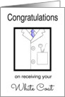 Dental White Coat Congratulations -White Coat, Dental Tools card